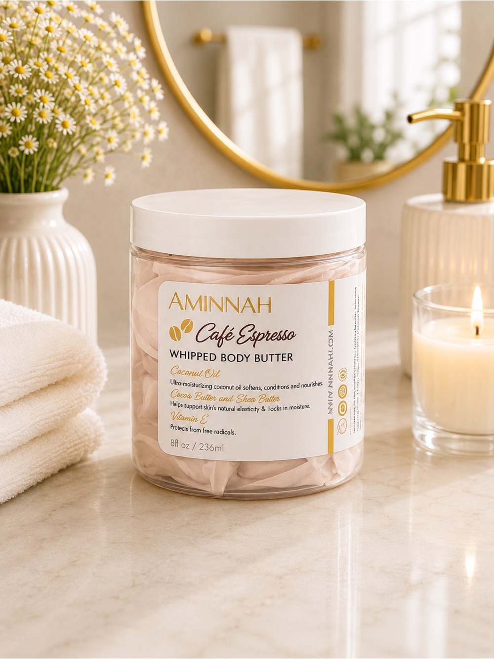 🆕 Aminnah Café Espresso Whipped Body Butter